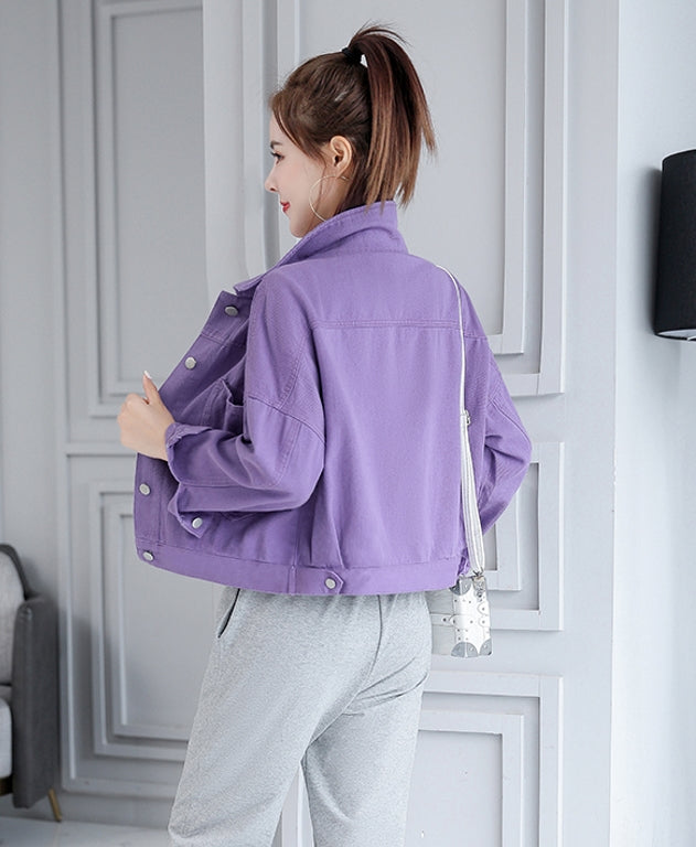 Lilac Denim Short Jacket
