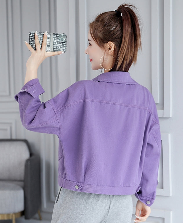 Lilac Denim Short Jacket
