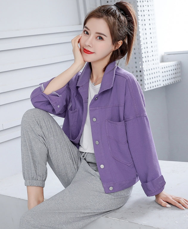 Lilac Denim Short Jacket