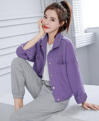 Lilac Denim Short Jacket