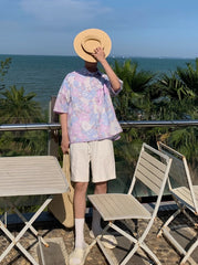 Lilac Floral Summer Shirt
