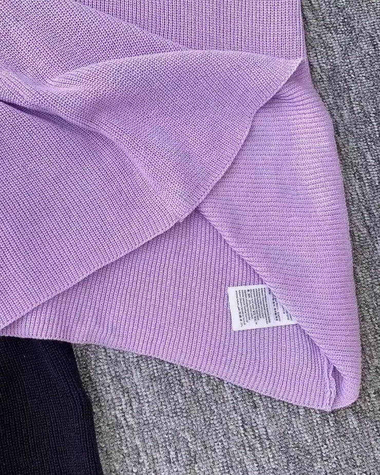 Lilac Knitted Bodycon Dress