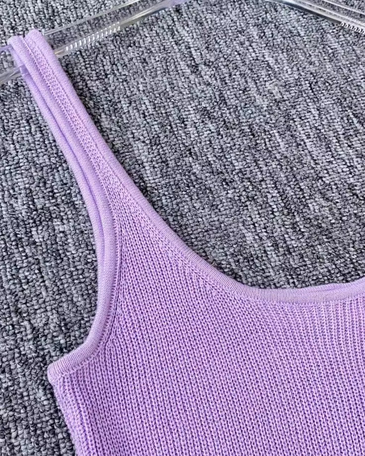 Lilac Knitted Bodycon Dress