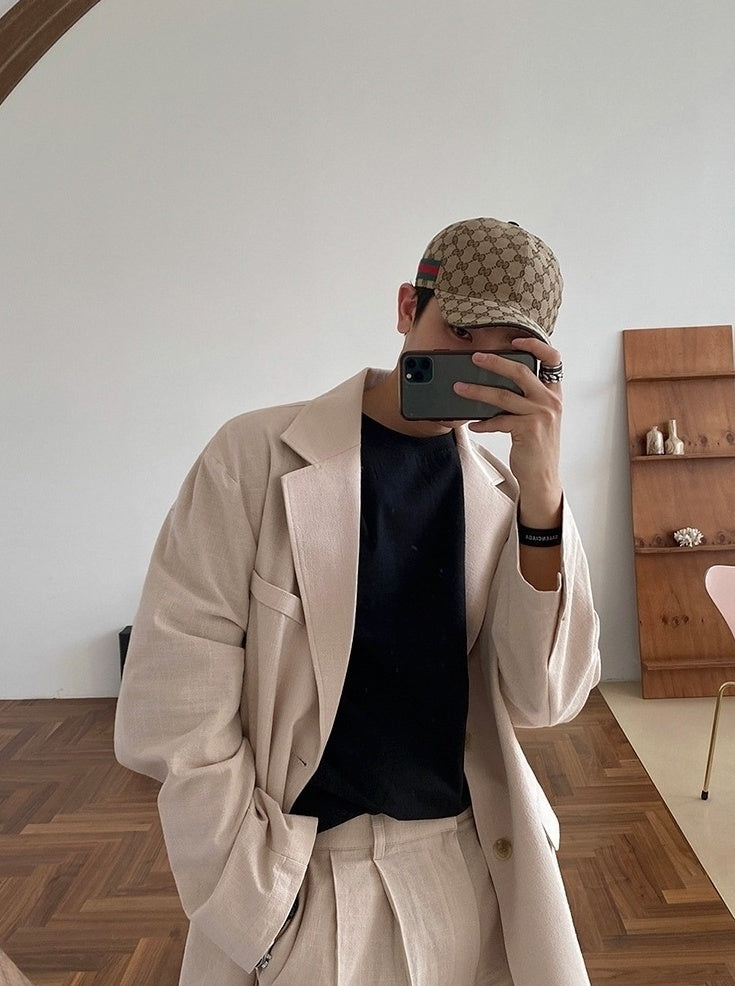 Linen Casual Blazer Jacket