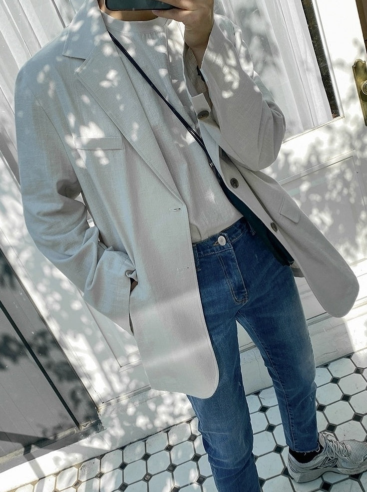 Linen Casual Blazer Jacket