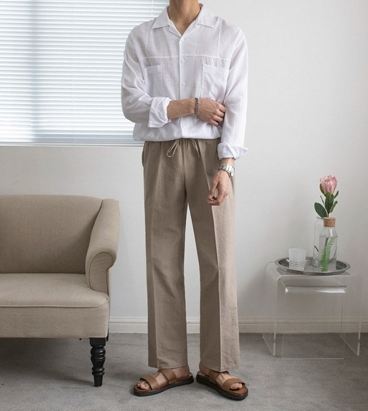 Linen Loose Fit Trousers
