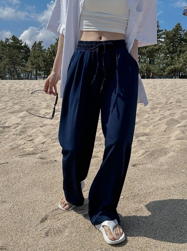Linen Relaxed Fit Casual Trousers