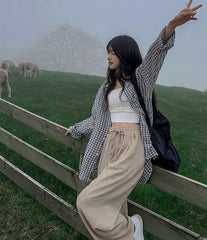 Linen Relaxed Fit Casual Trousers