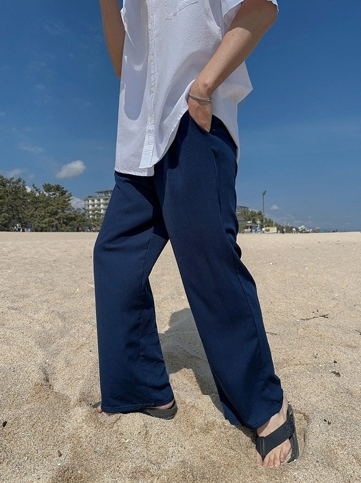 Linen Relaxed Fit Casual Trousers