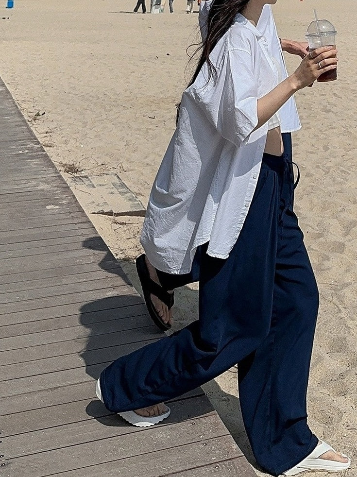 Linen Relaxed Fit Casual Trousers