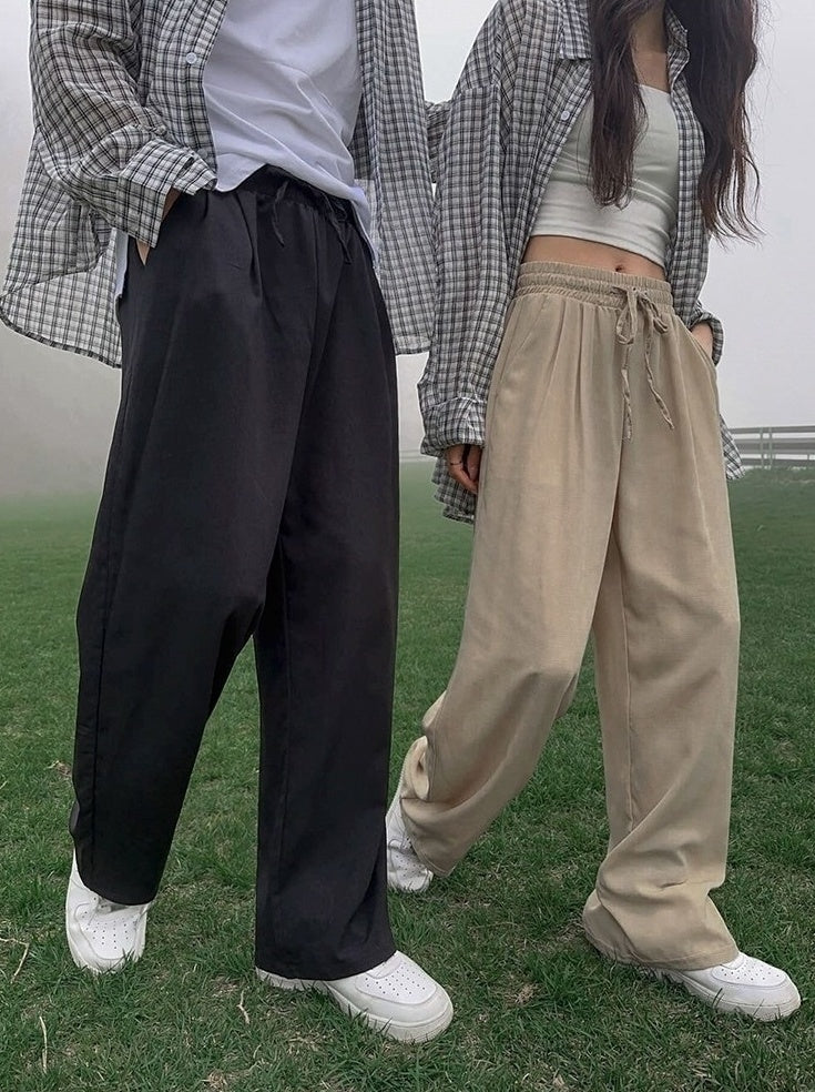 Linen Relaxed Fit Casual Trousers