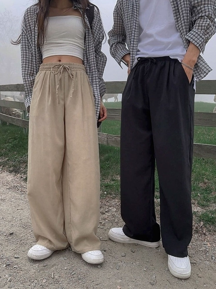 Linen Relaxed Fit Casual Trousers