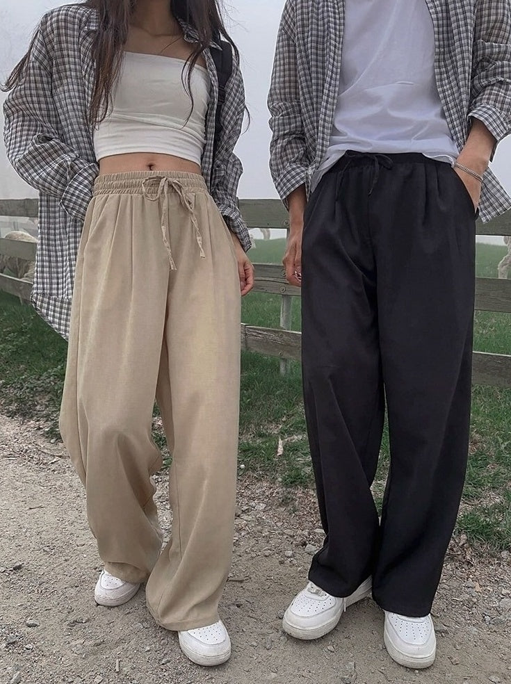 Linen Relaxed Fit Casual Trousers