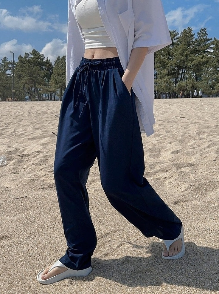 Linen Relaxed Fit Casual Trousers