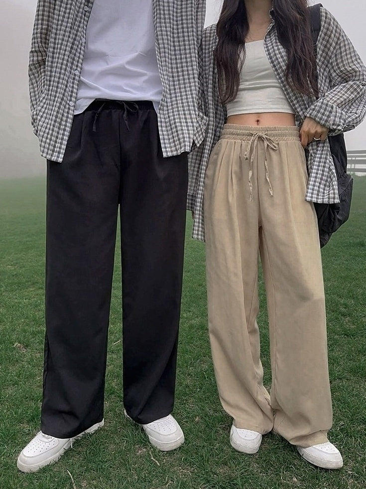 Linen Relaxed Fit Casual Trousers