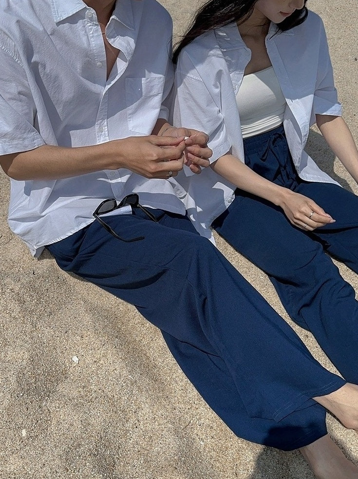 Linen Relaxed Fit Casual Trousers