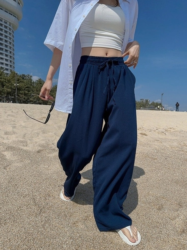 Linen Relaxed Fit Casual Trousers