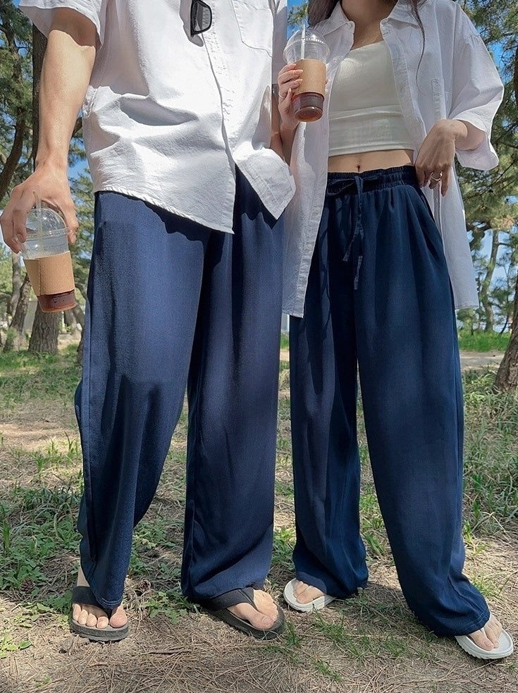 Linen Relaxed Fit Casual Trousers