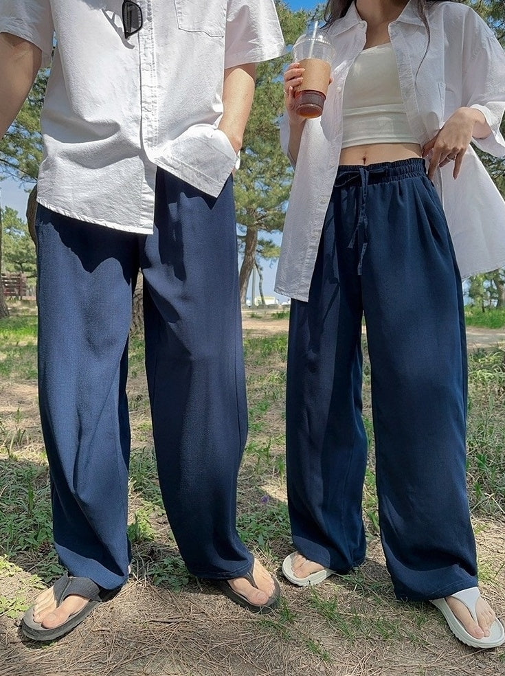 Linen Relaxed Fit Casual Trousers