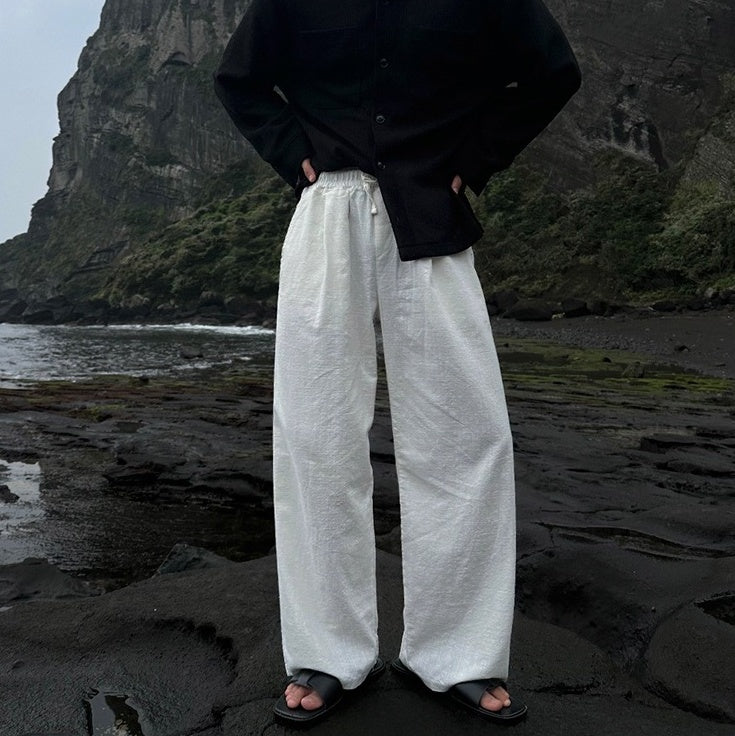 Linen Relaxed Wideleg Casual Pants