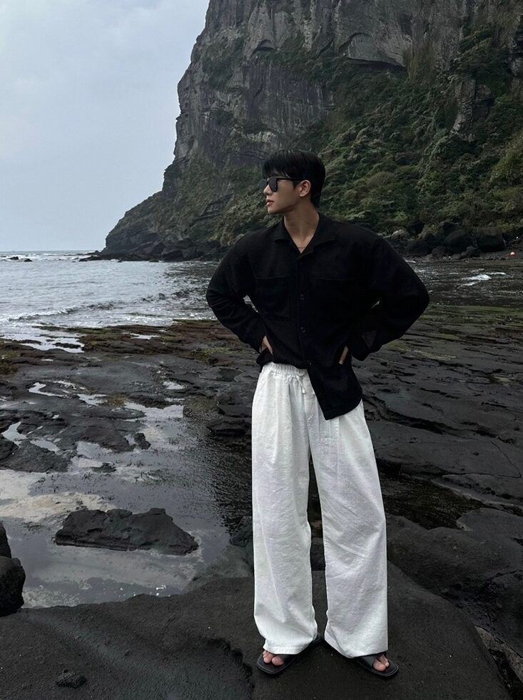 Linen Relaxed Wideleg Casual Pants