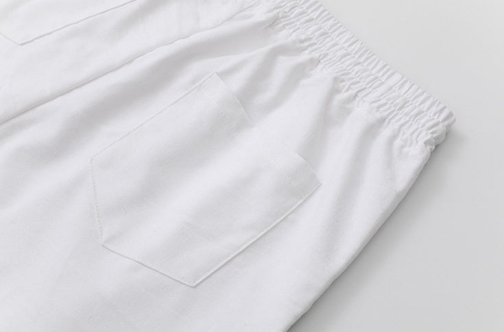 Linen Relaxed Wideleg Casual Pants