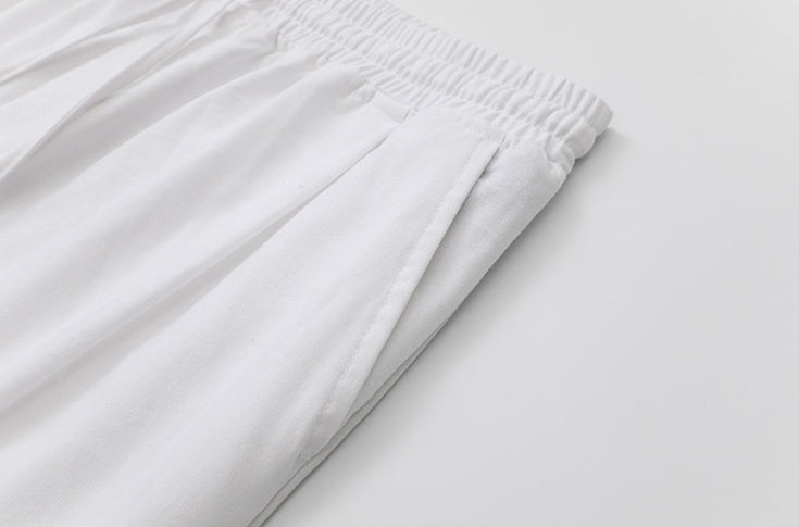 Linen Relaxed Wideleg Casual Pants