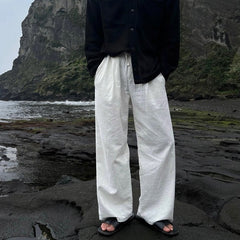 Linen Relaxed Wideleg Casual Pants