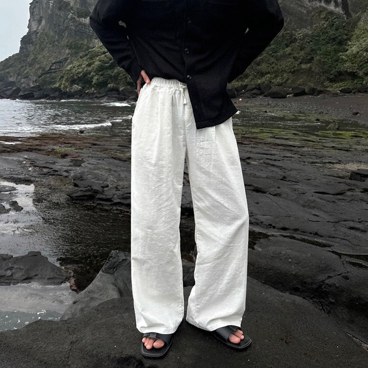 Linen Relaxed Wideleg Casual Pants
