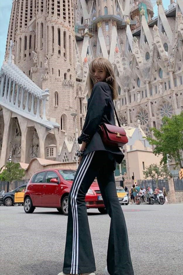 Black Flared Track Pants
