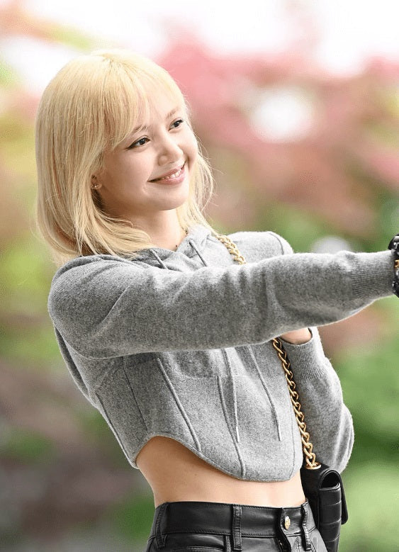 Grey Crop Hoodie