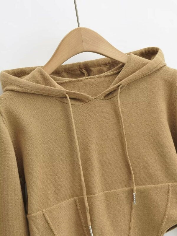 Grey Crop Hoodie