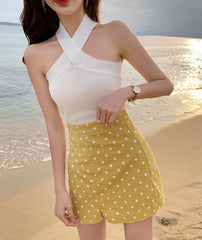 White Criss Cross Tank Top