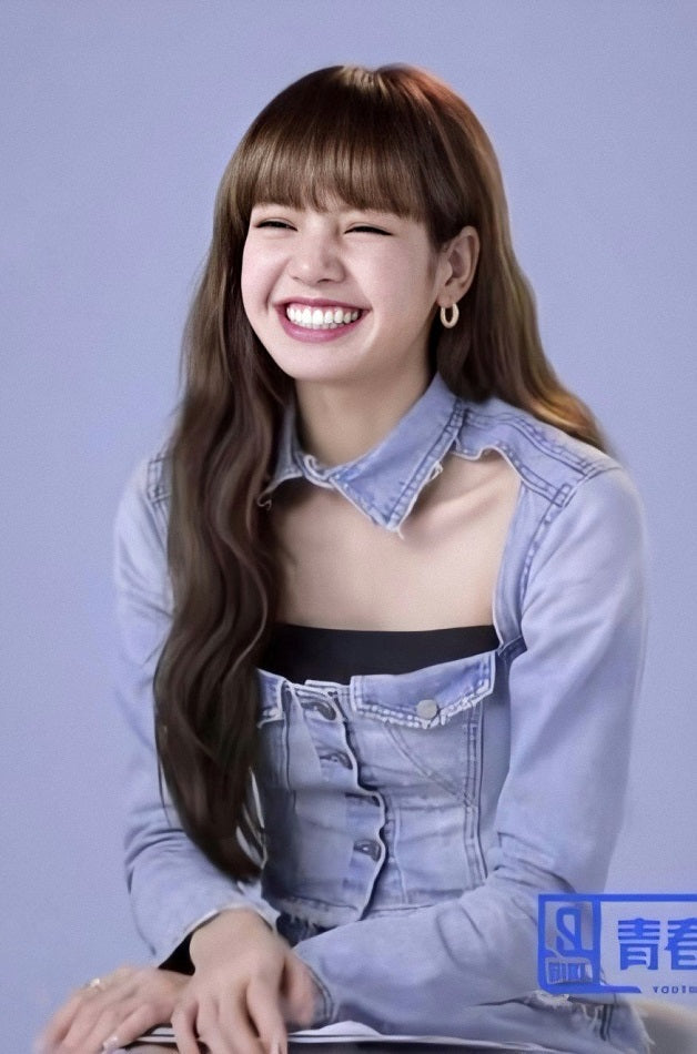 Blue Front Cut-Out Denim Top