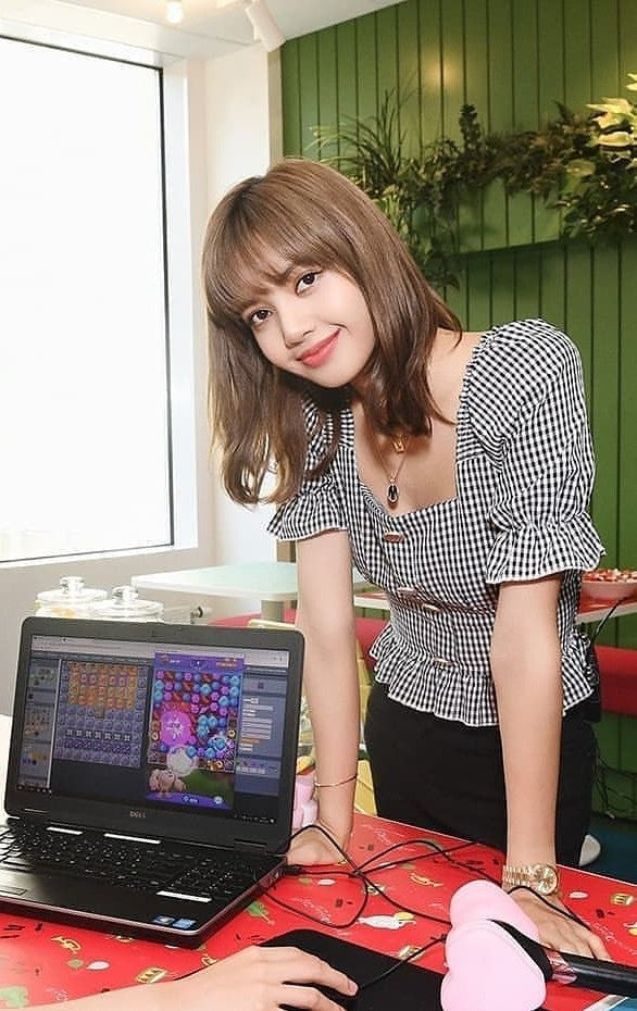 Grey Plaid Trumpet Sleeves Buttons Top