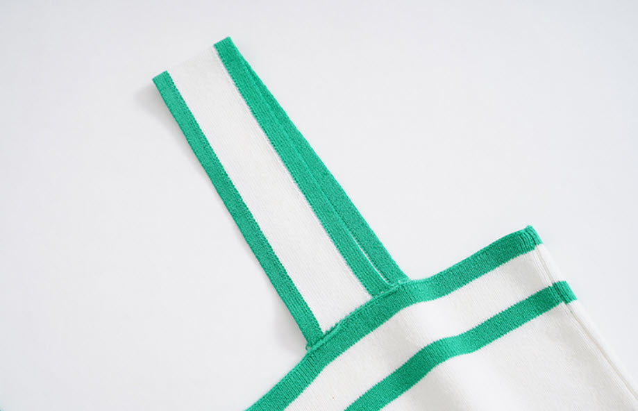 White Wide Strap Square Collar Top