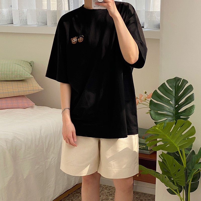 Loose Fit Bear Print T-Shirt