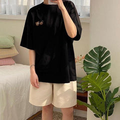 Loose Fit Bear Print T-Shirt