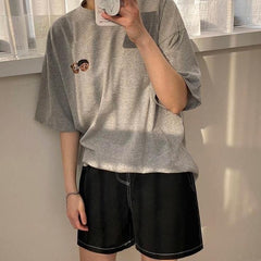 Loose Fit Bear Print T-Shirt