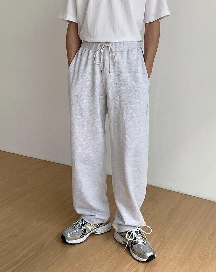 Loose Fit Casual Sports Pants Black Gray