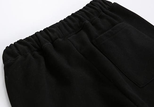Loose Fit Casual Sports Pants Black Gray