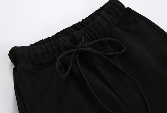Loose Fit Casual Sports Pants Black Gray