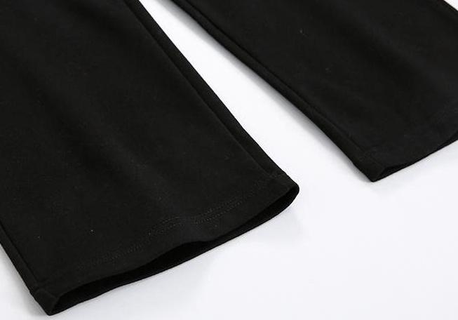 Loose Fit Casual Sports Pants Black Gray