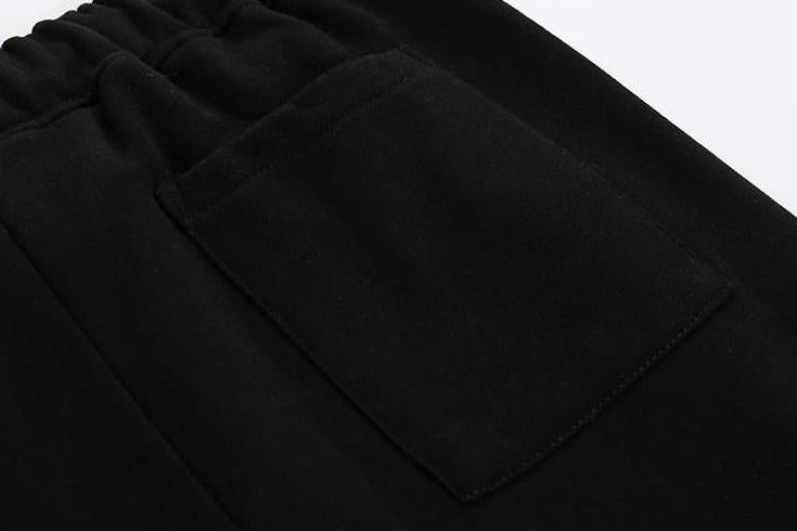Loose Fit Casual Sports Pants Black Gray