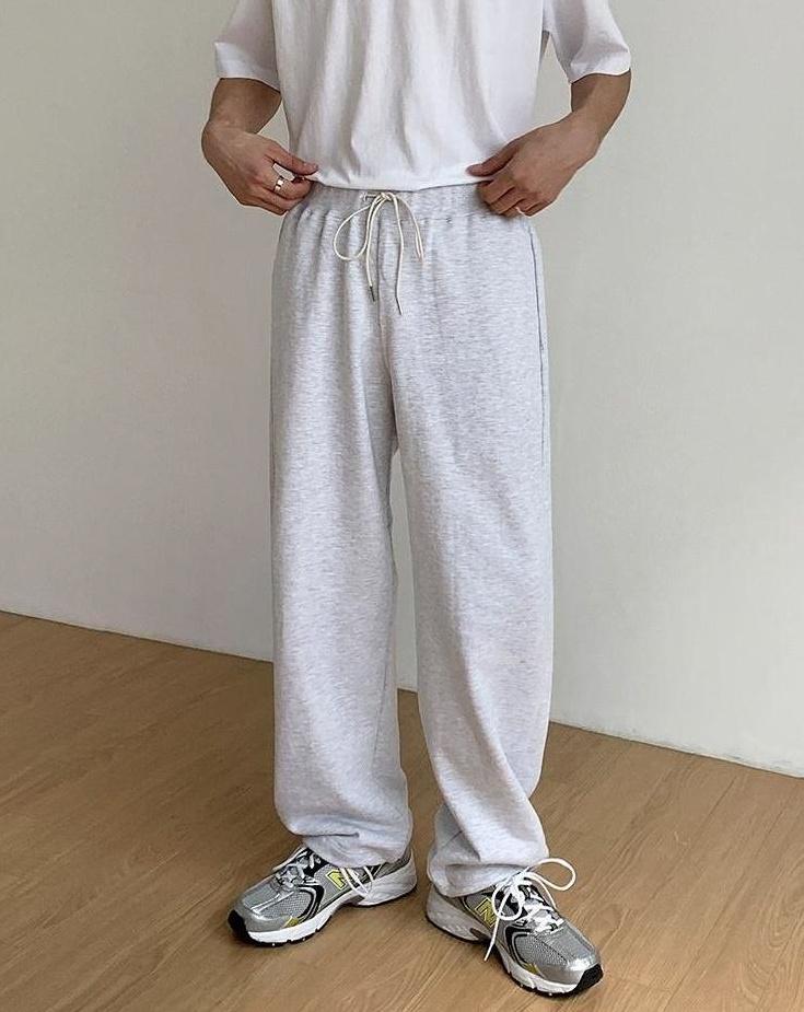 Loose Fit Casual Sports Pants Black Gray
