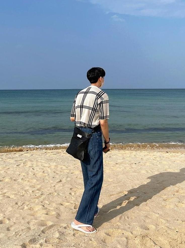 Loose Fit Denim Casual Pants