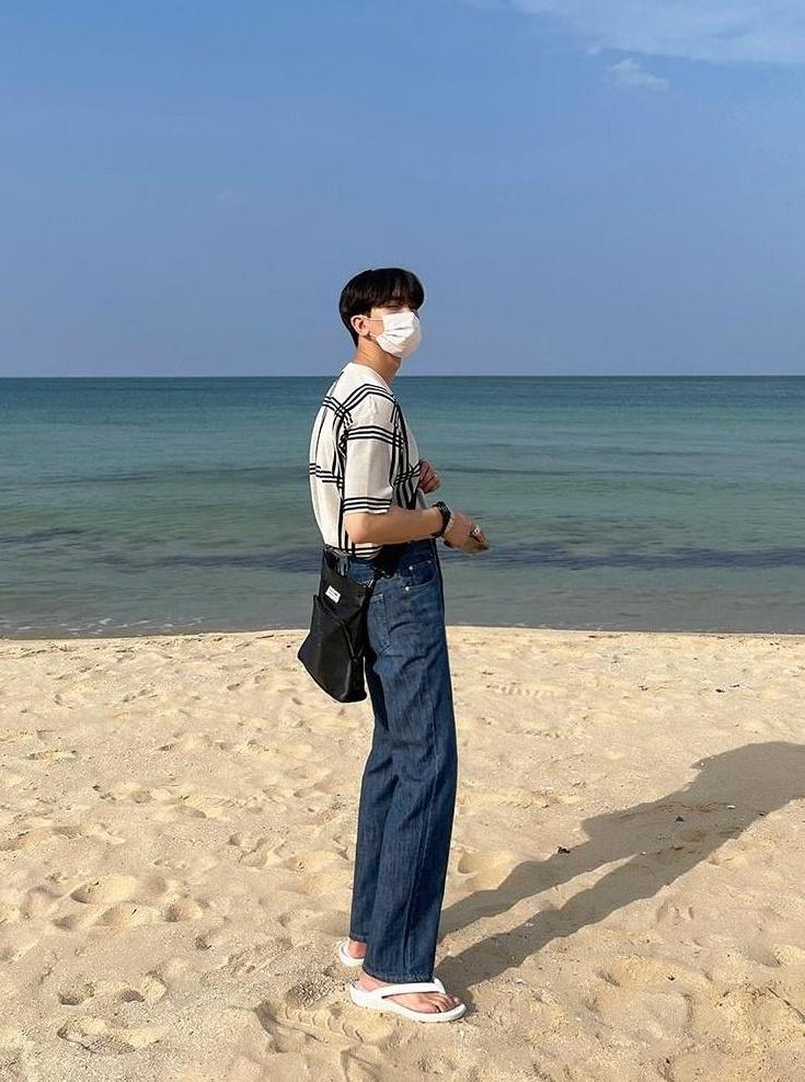 Loose Fit Denim Casual Pants