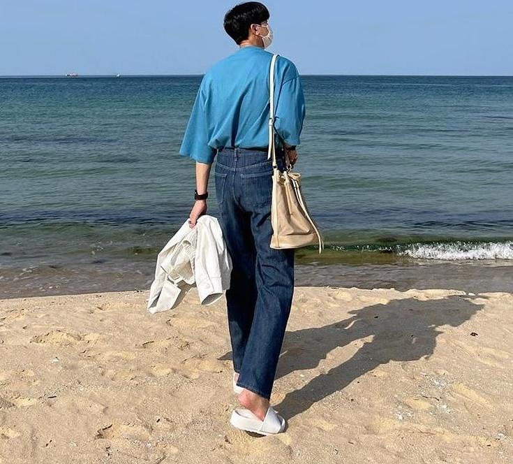 Loose Fit Denim Casual Pants