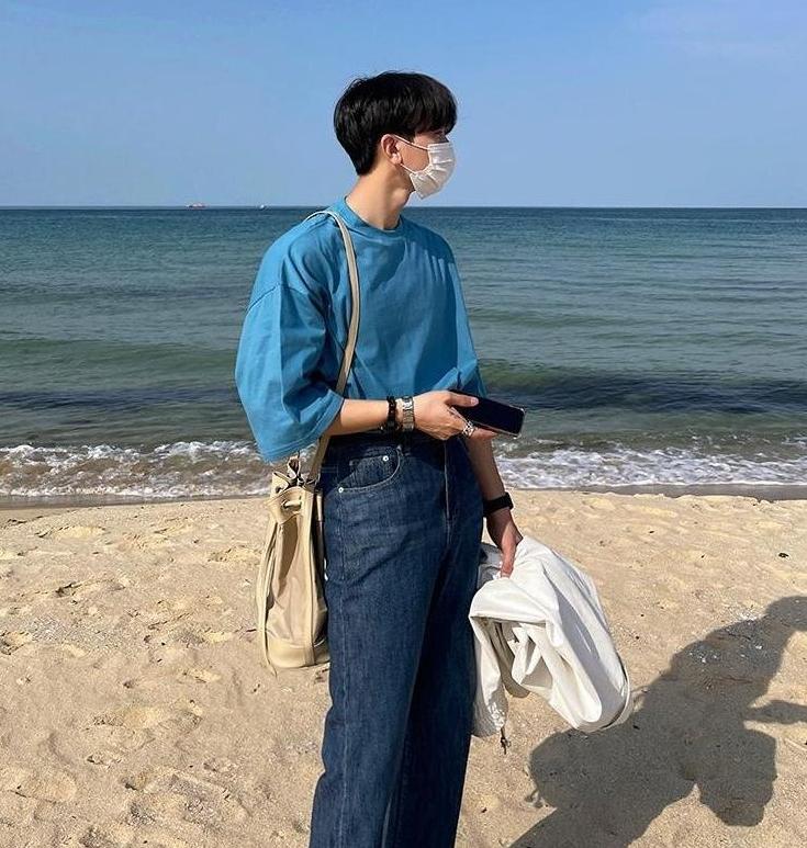 Loose Fit Denim Casual Pants