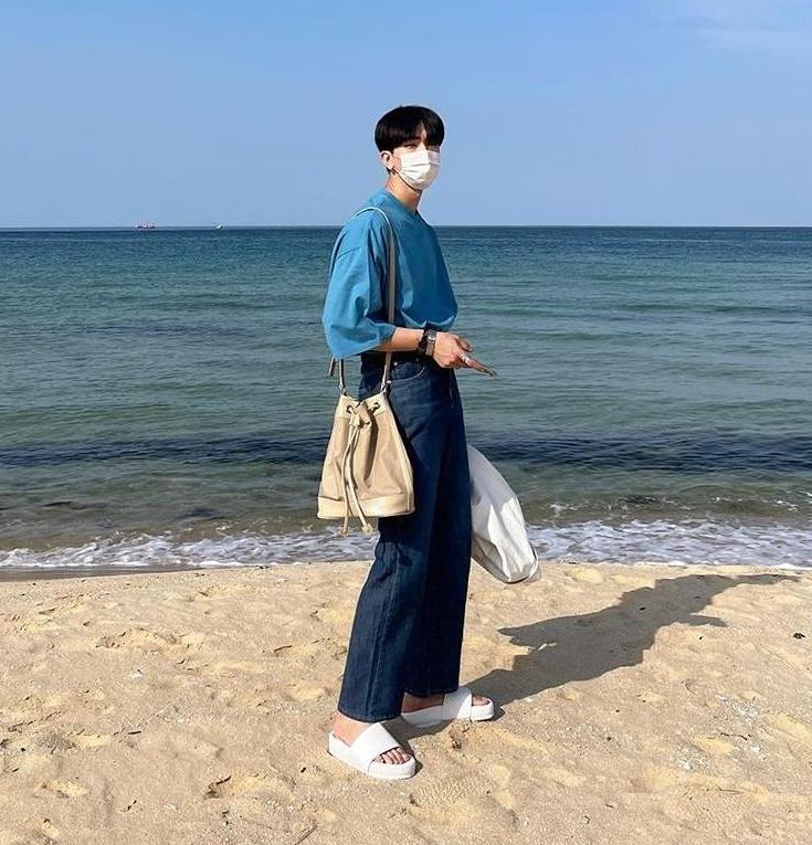 Loose Fit Denim Casual Pants
